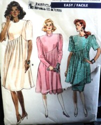 7125 EZ VOGUE MATERNITY  FLARE PLEAT DRESS, TUNIC, SKIRT PATTERN 8-12 UNCUT